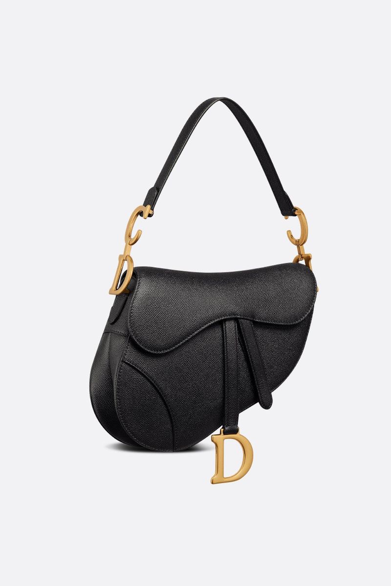 Dior Saddle Bag Black Grained Calfskin Medium – Luksusowa torebka