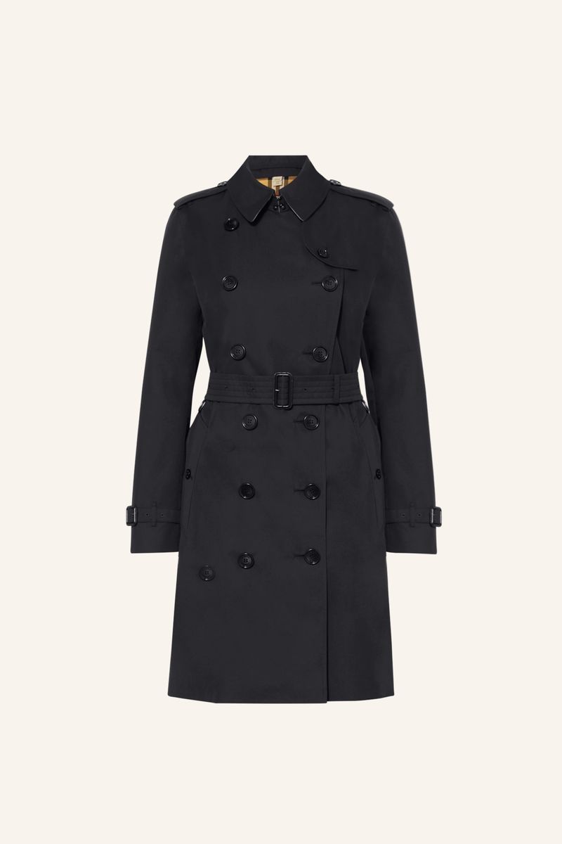 コート Burberry Long Trench Coat In Cotton Blend Long Cotton Blend Trench Coat in Black - Men, Nylon