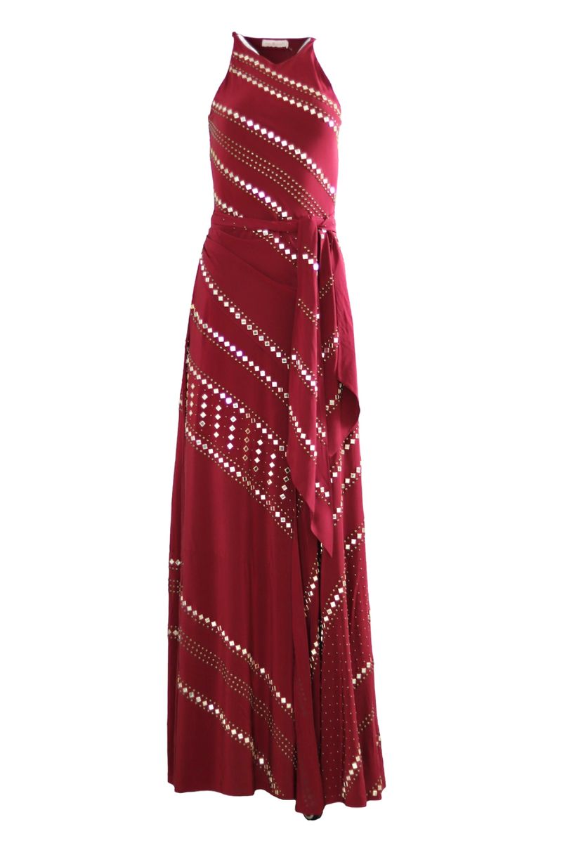 Cape Soft Maxi Dress Wine Red