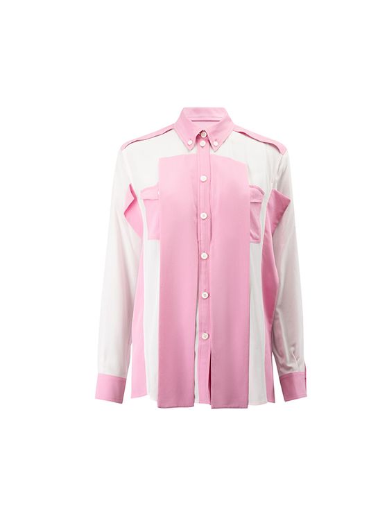 Panelled Silk Shirt