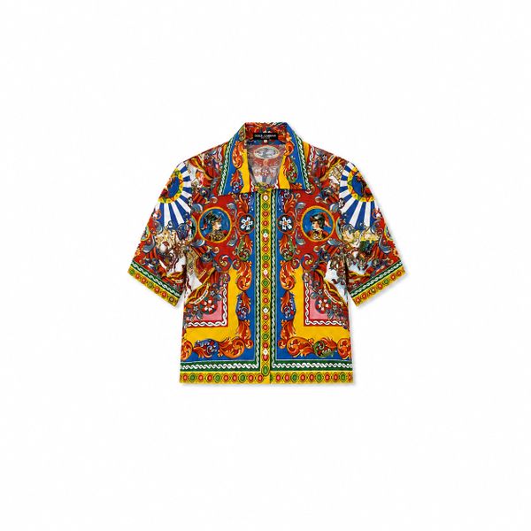 Multicolor Caretto Siciliano Print 