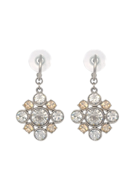 CC Floral Rhinestone Earrings 