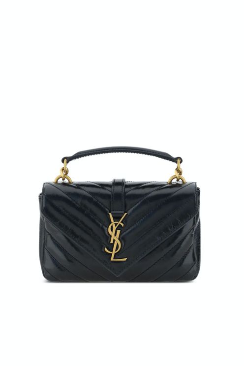 Appliqué-Logo Leather Bag