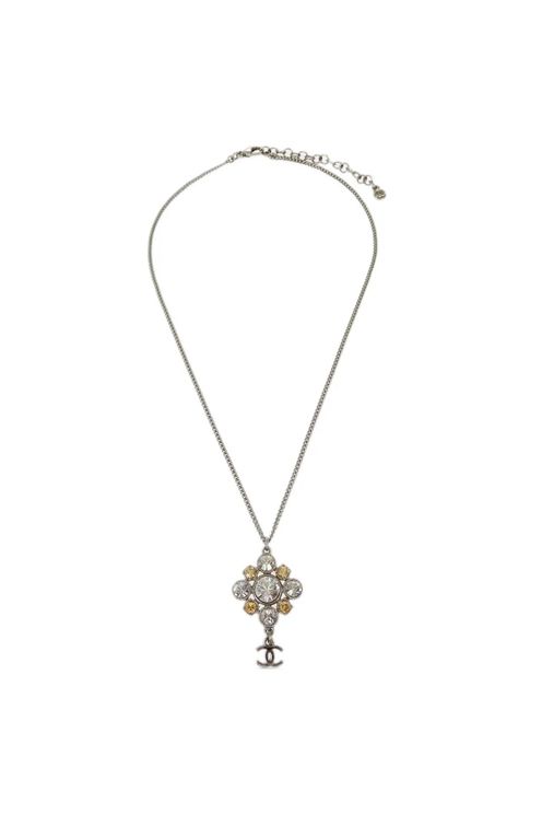 CC Floral Rhinestone Necklace