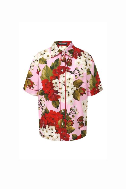 Geranium Print Poplin Shirt 