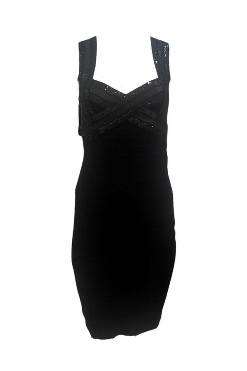 Black bandage bodycon dress outlet