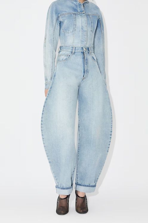 High Waisted Round Jeans 