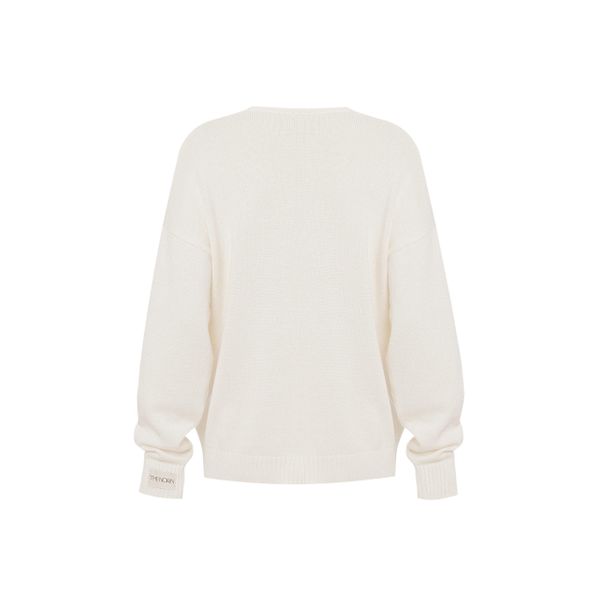 Sweter organic z kaszmirem cream