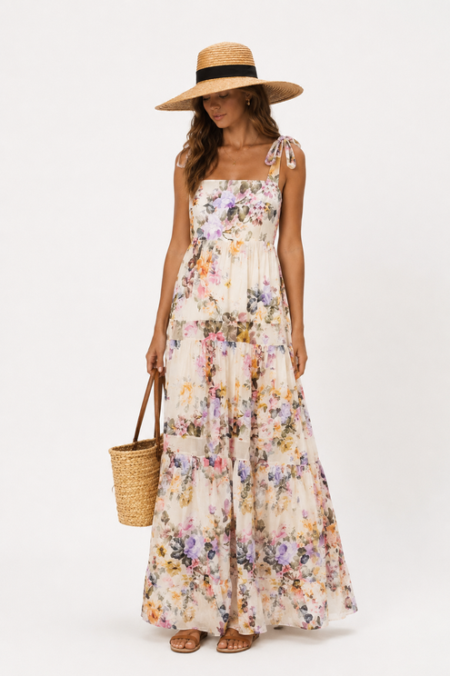 Cream Slip dress
