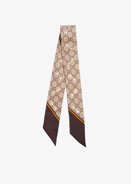 Horsebit silk neck bow