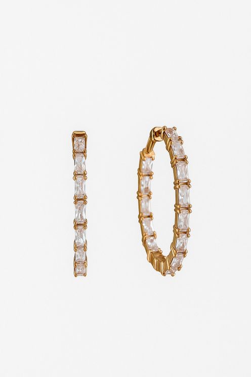 Lumina Baguette Hoop Earrings