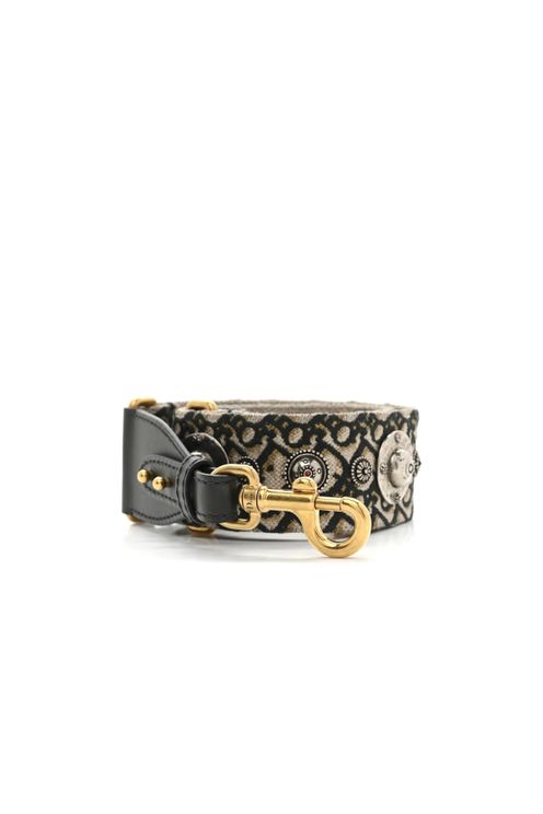 Oblique Studded Shoulder Strap Vert Multicolour