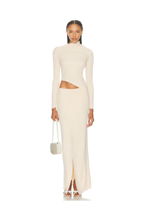 Aura Beige Maxi Dress
