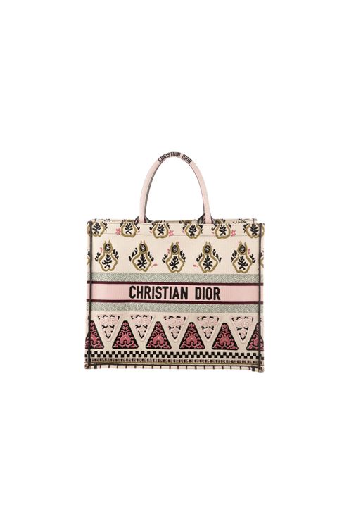 Geometric Embroidered Book Tote