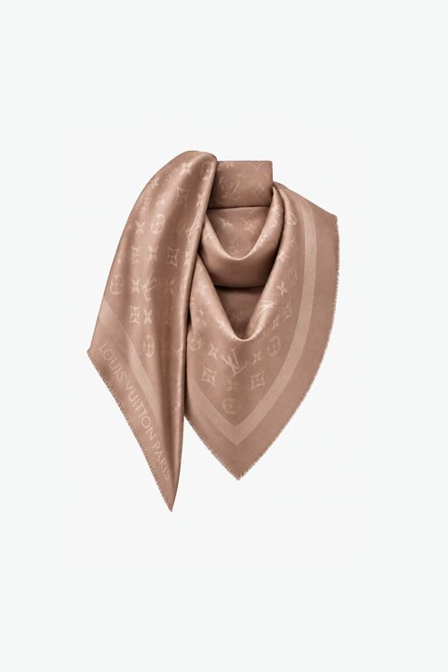 Monogram Cappuccino Shawl