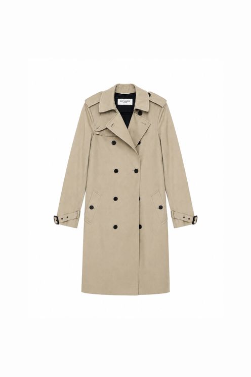 Gabardine Trench Coat Beige 