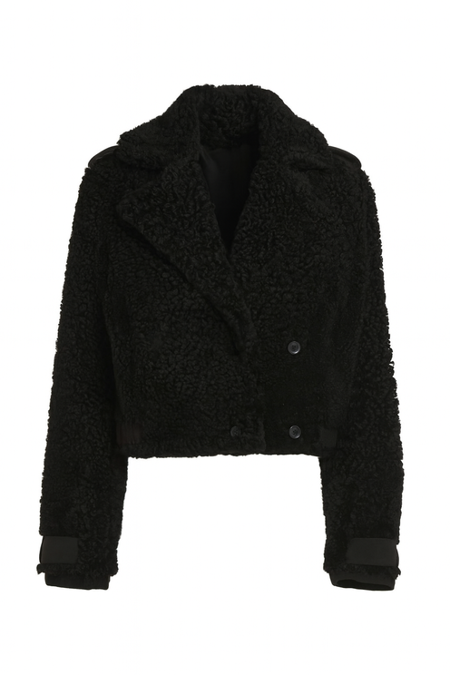 Cropped Petra Shearling Coat 