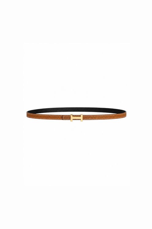 Focus Belt Buckle Reversible Strap in Swift & Epsom