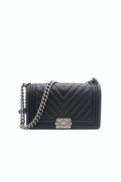 Boy Flap Chevron Calfskin