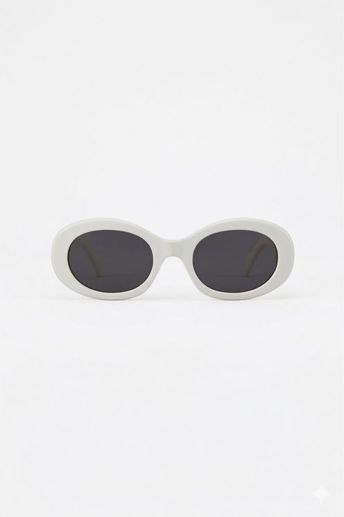 Triomphe 01 White Sunglasses
