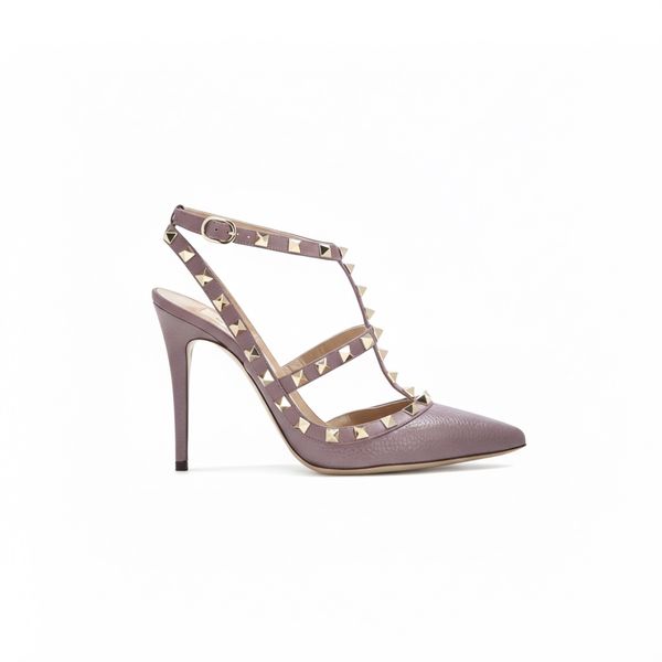 Rockstud Ankle Strap Pumps