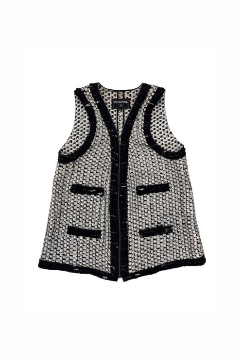 Boucle Tweed Knitted Vest