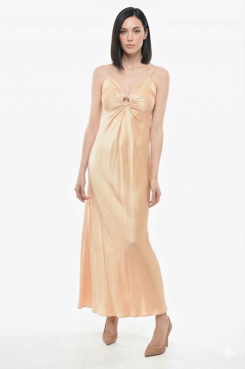 Peach Glow Slip Dress