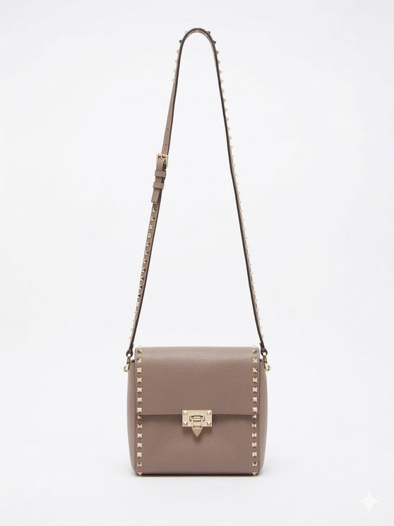 Taupe Rockstud Crossbody