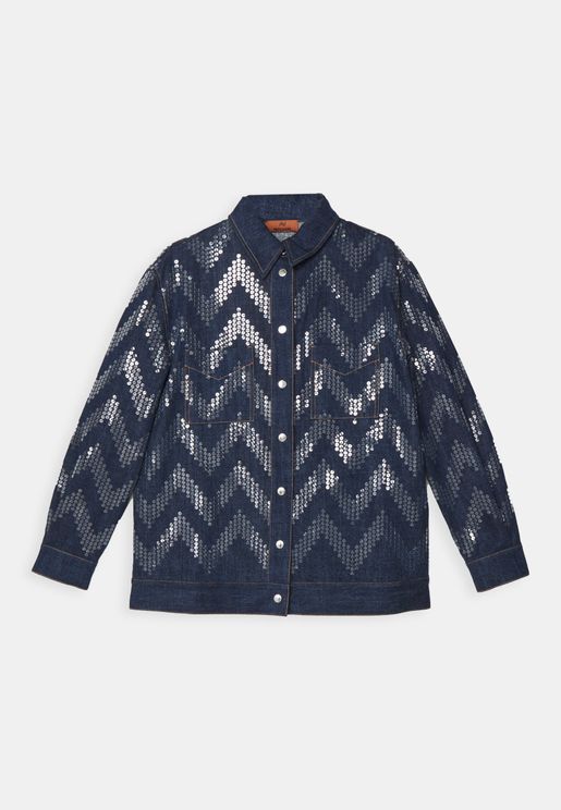 Missoni Sequin-embellished Denim Shirt Jacket