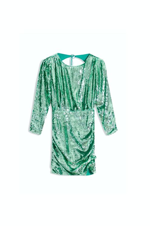 Mint Sequins Mini Dress