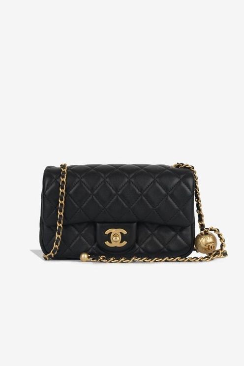 Classic Pearl Crush Mini Flap 