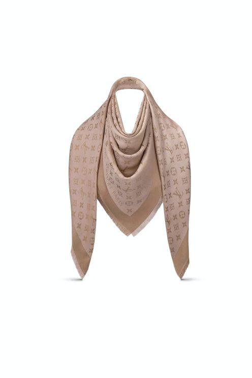 Pink Stole Monogram Shawl