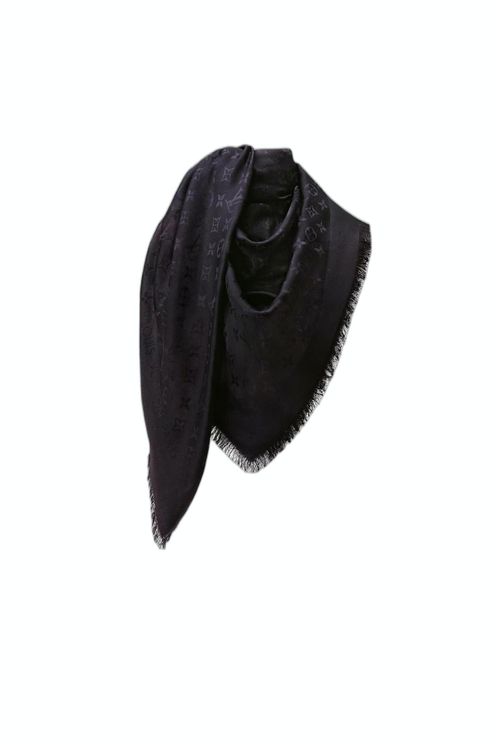 Midnight Monogram Whisper Scarf