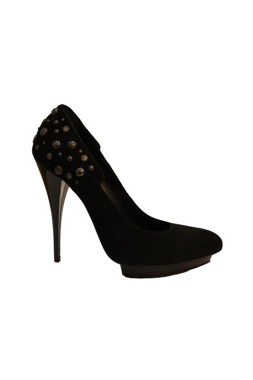 Suede Studs Heels 40