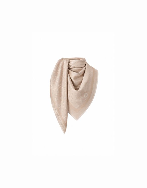 Monogram Ecru Shine Shawl