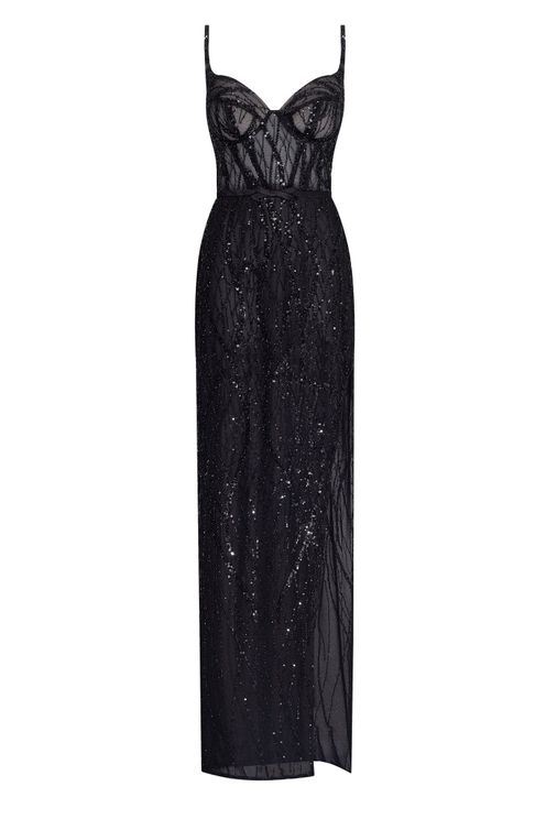 Astonishing sequined maxi gown 