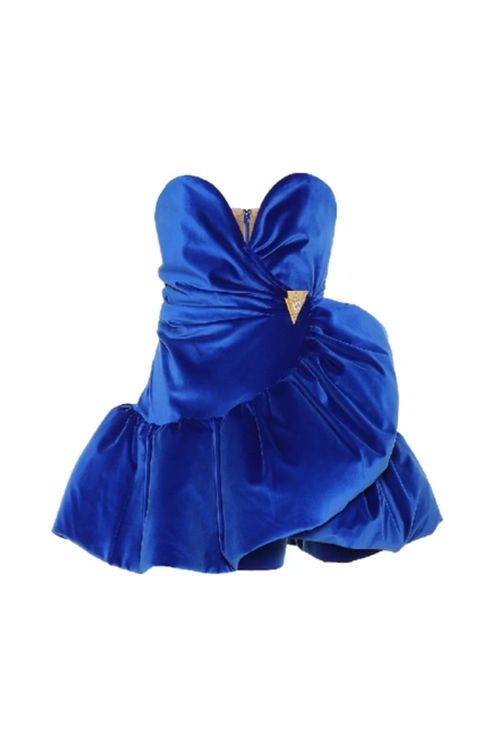 Blue Velvet Dress