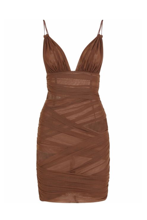 Wrapover Tulle Minidress