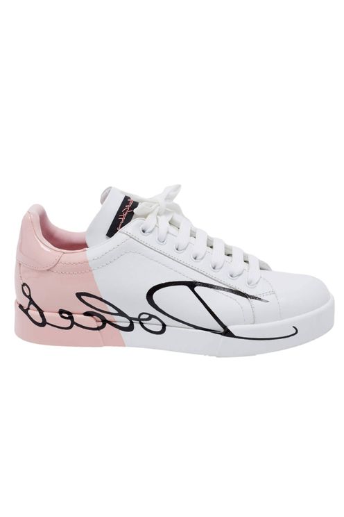 Leather And Patent Portofino Sneakers