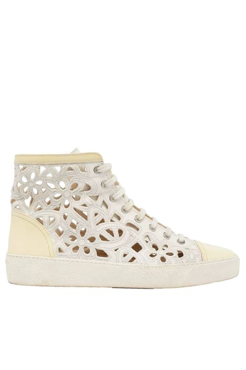 Cream Floral Laser Cut