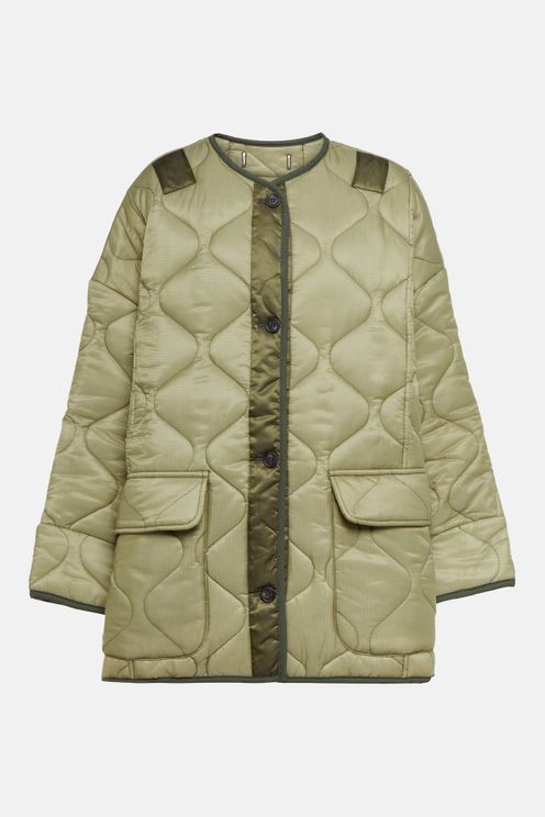 Teddy Collarless Quilted Jacket