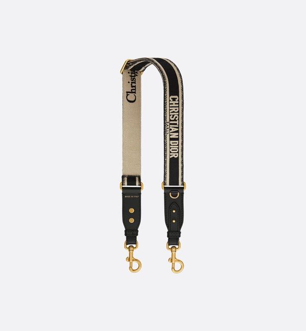 Adjustable Shoulder Strap with Ring Black 