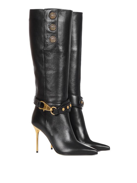 Robin Button Stiletto Knee Boots