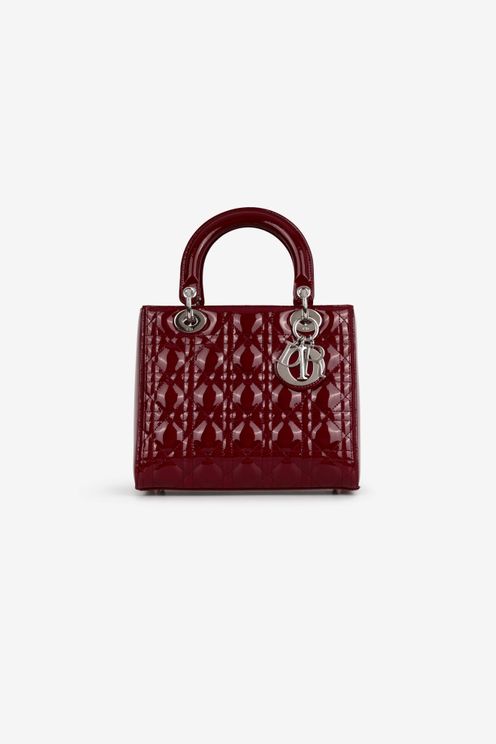 Lady Dior Medium Cherry Red Patent Cannage