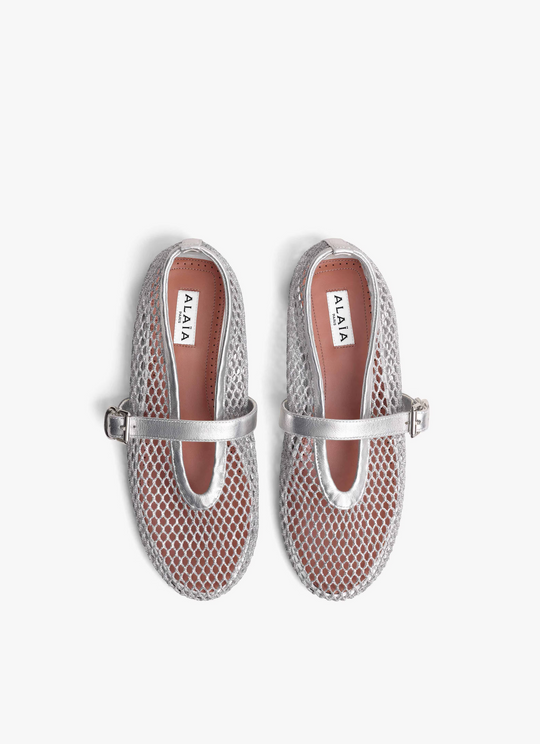 Ballet Flats in Lamina Ted Fishnet 