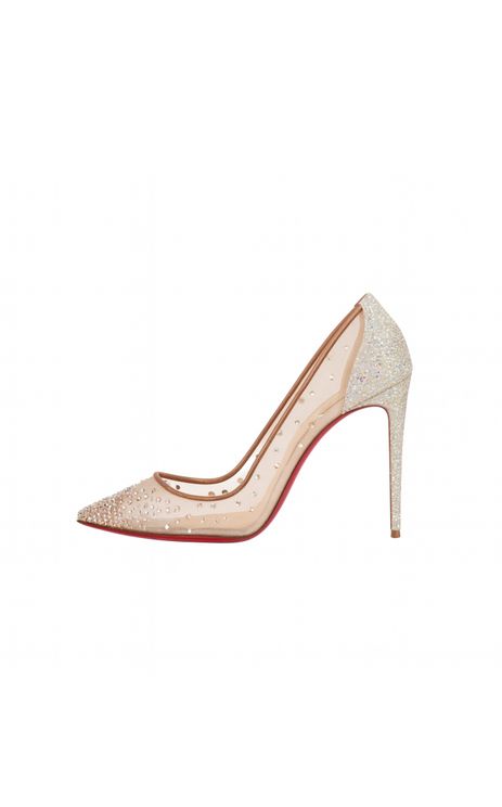 Follies Strass embellished mesh pumps