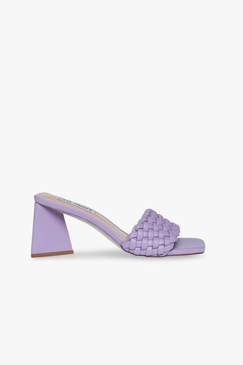 Heeled Mules in Lilac