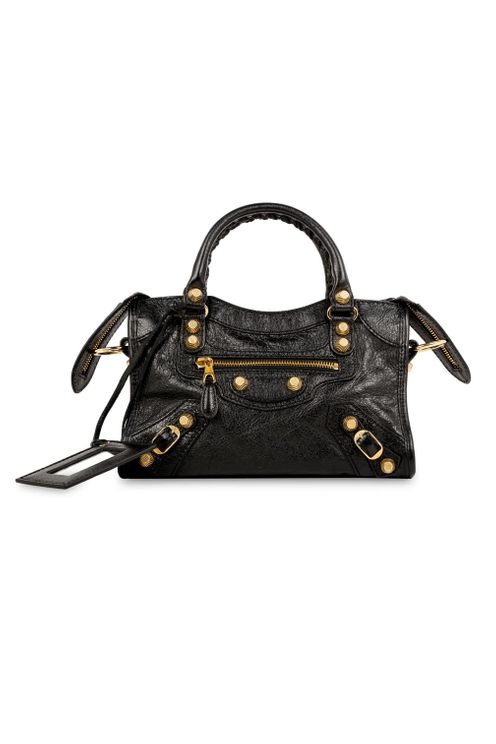 Balenciaga mini city black hot sale gold