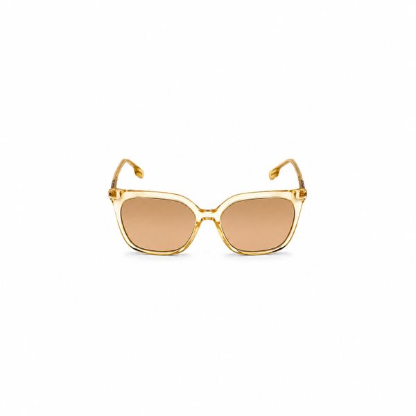 Emily light brown square sunglasses