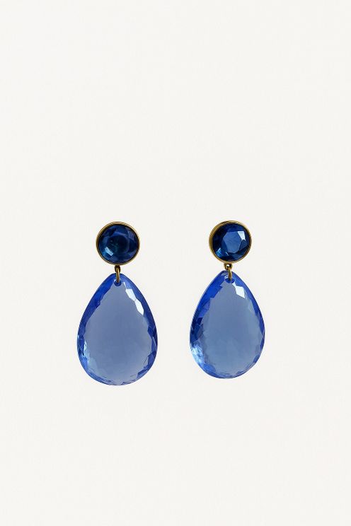 Azure Teardrop Radiance Earrings
